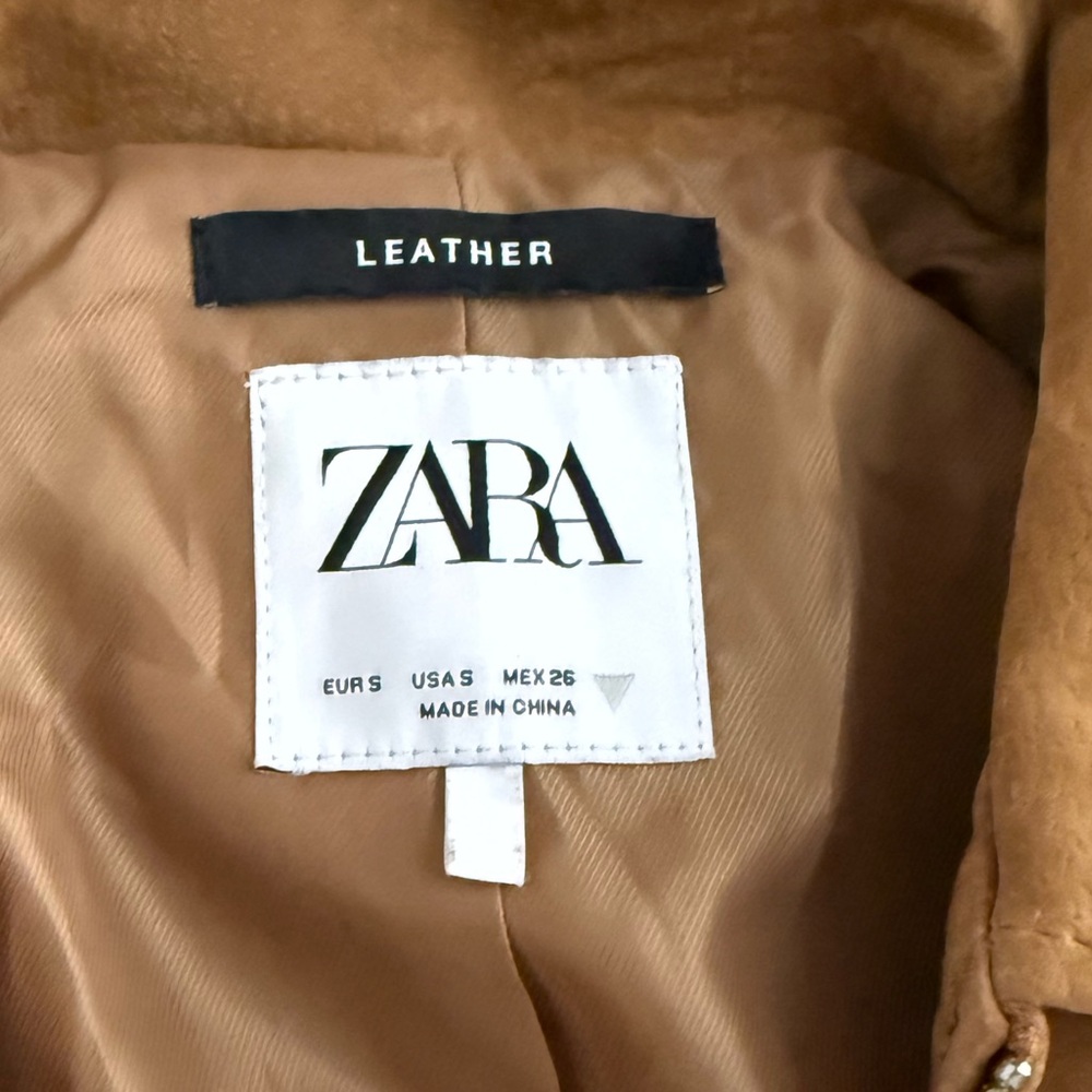 ZARA Ladies Suede Zip Jacket - Picture 4 of 13